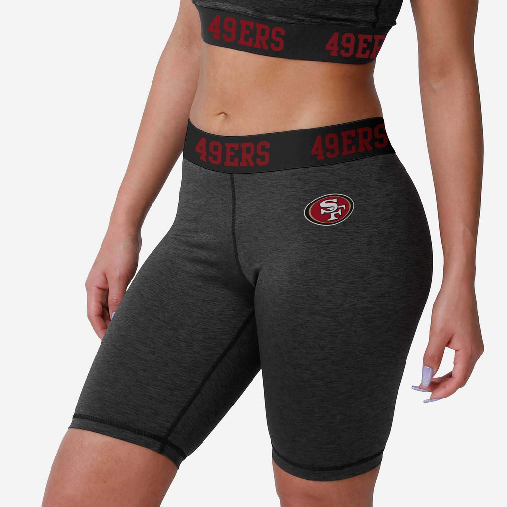 San Francisco 49ers Womens Team Color Static Bike Shorts FOCO S - FOCO.com