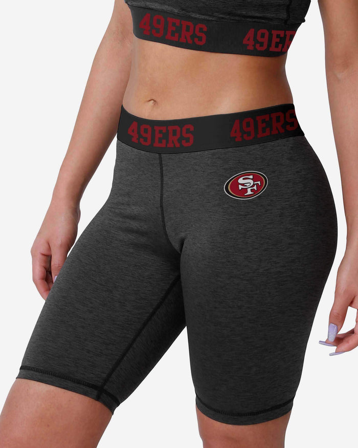 San Francisco 49ers Womens Team Color Static Bike Shorts FOCO S - FOCO.com