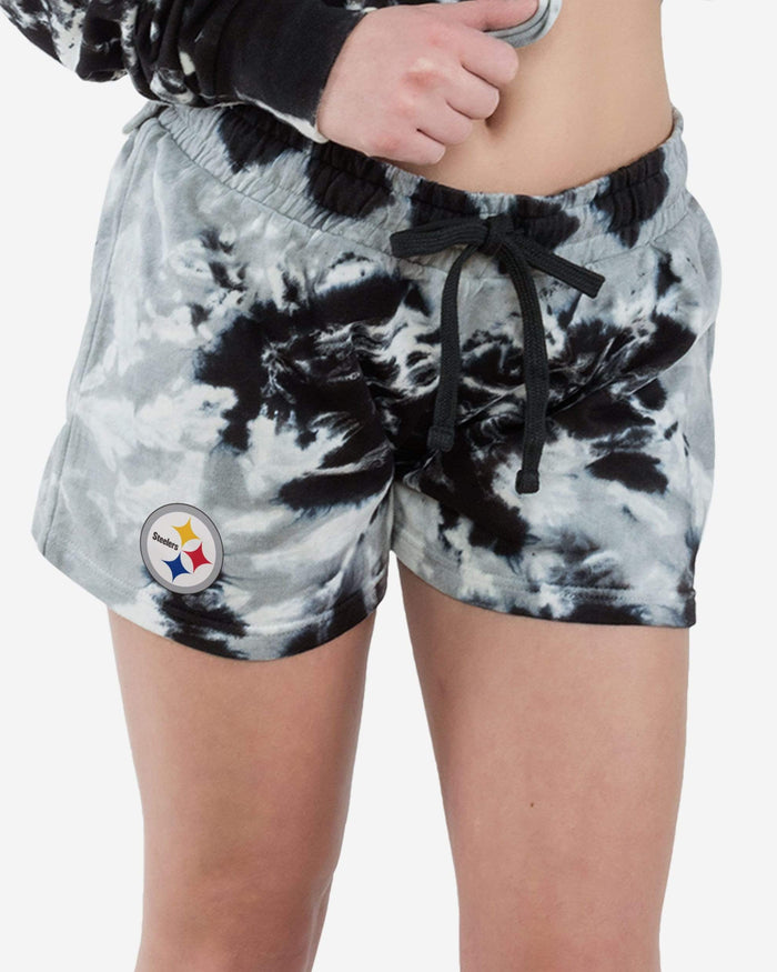 Pittsburgh Steelers Womens Tie-Dye Rush Lounge Shorts FOCO S - FOCO.com