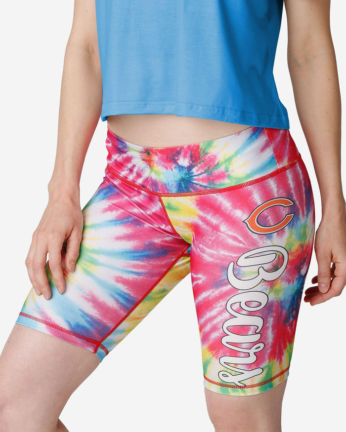 Chicago Bears Womens Tie-Dye Bike Shorts FOCO S - FOCO.com