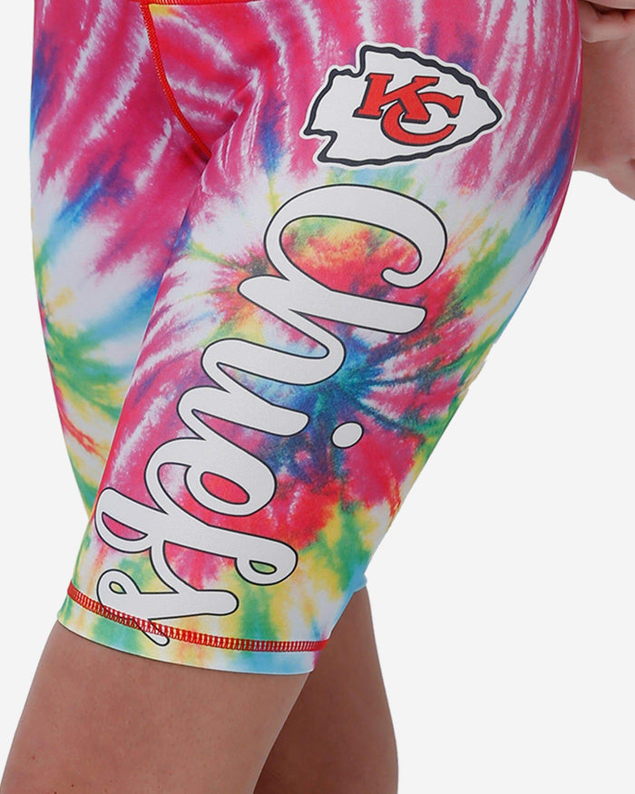 Kansas City Chiefs Womens Tie-Dye Bike Shorts FOCO - FOCO.com