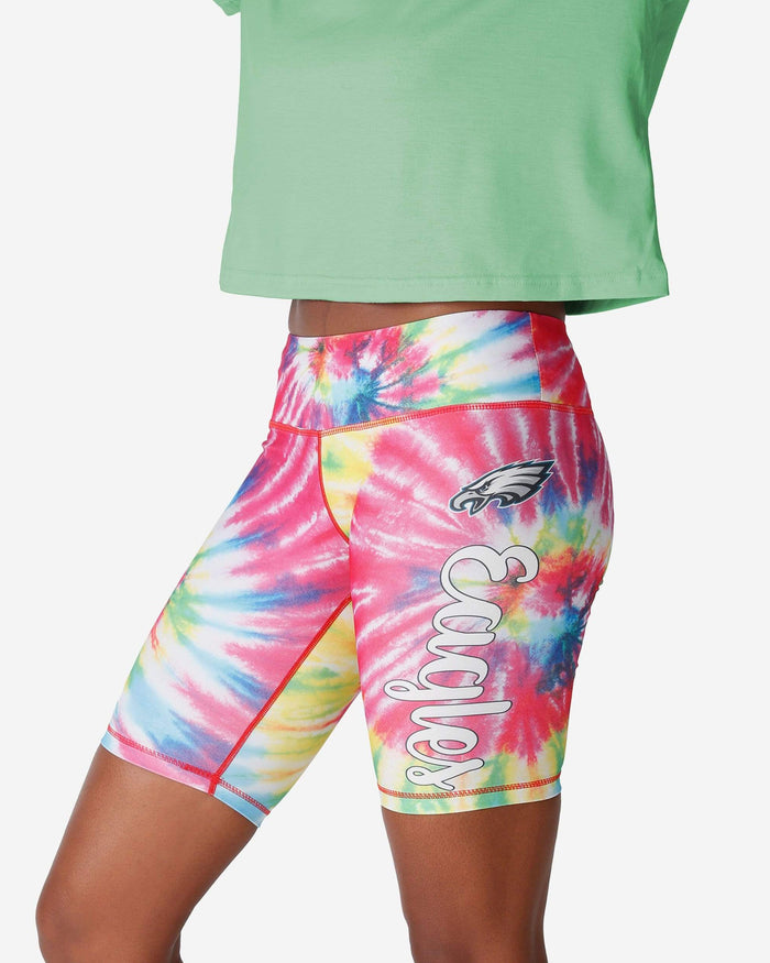 Philadelphia Eagles Womens Tie-Dye Bike Shorts FOCO S - FOCO.com