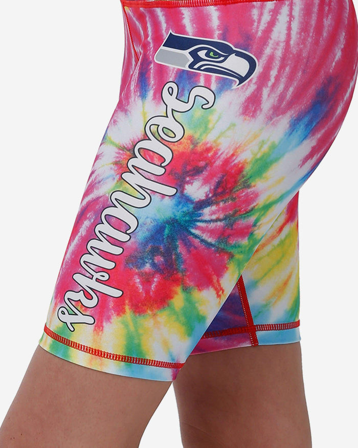 Seattle Seahawks Womens Tie-Dye Bike Shorts FOCO - FOCO.com