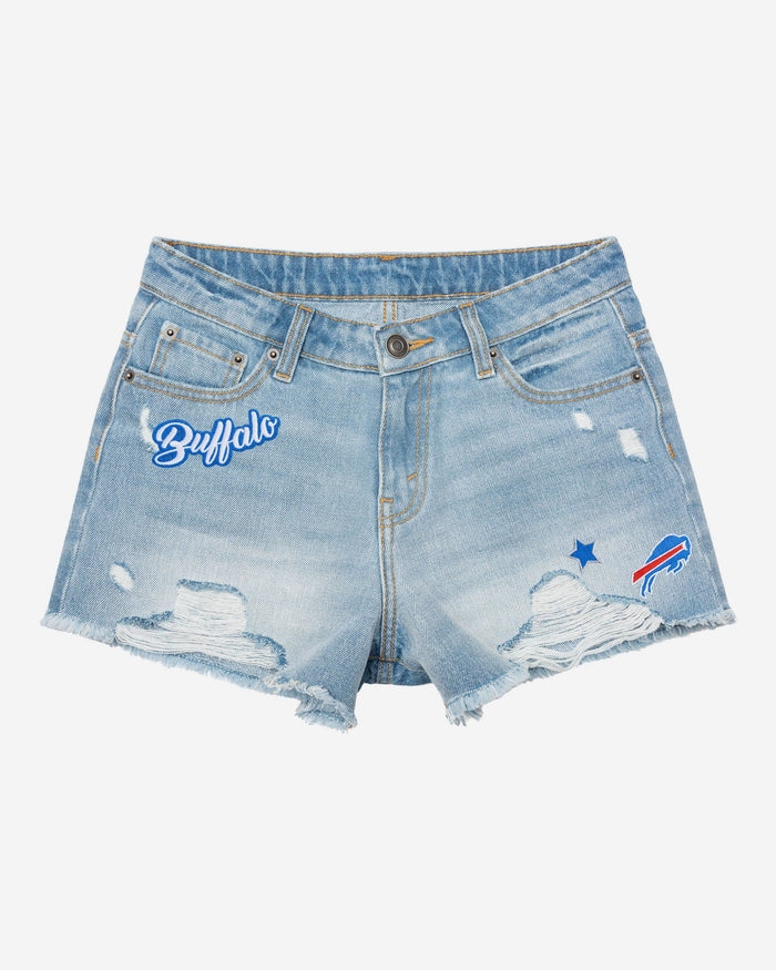 Buffalo Bills Womens Team Logo Denim Shorts FOCO - FOCO.com