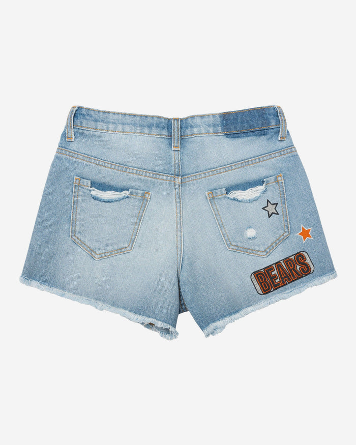 Chicago Bears Womens Team Logo Denim Shorts FOCO - FOCO.com