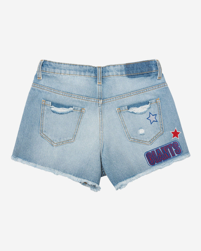 New York Giants Womens Team Logo Denim Shorts FOCO - FOCO.com