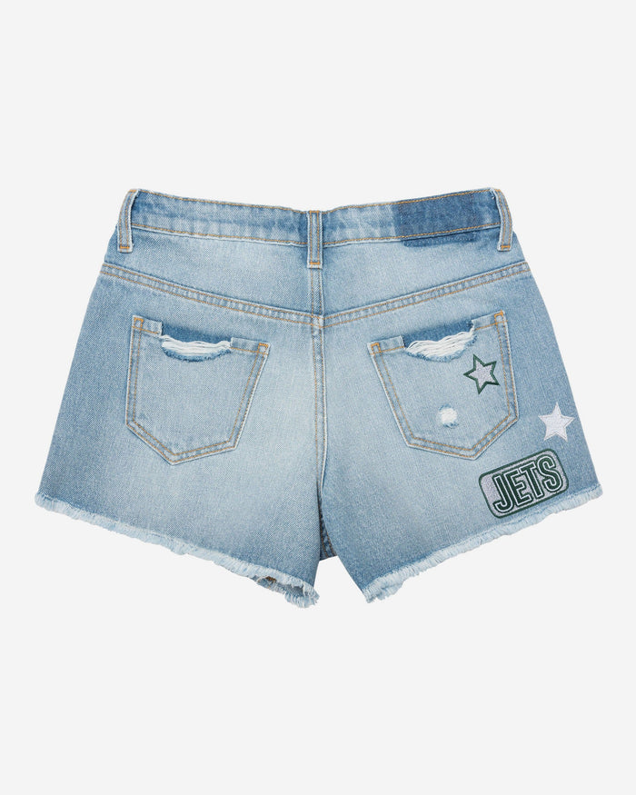 New York Jets Womens Team Logo Denim Shorts FOCO - FOCO.com