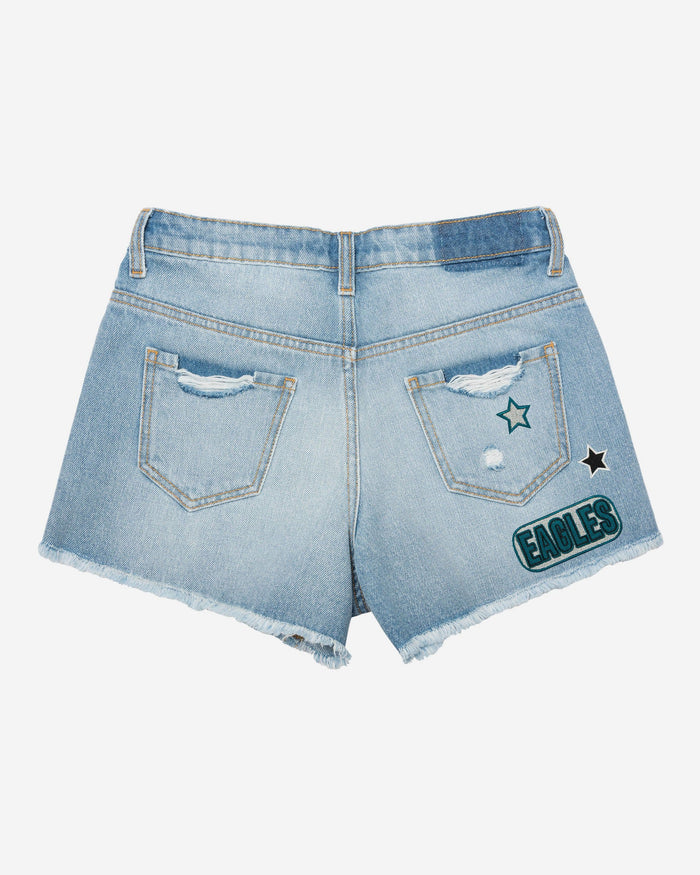 Philadelphia Eagles Womens Team Logo Denim Shorts FOCO - FOCO.com