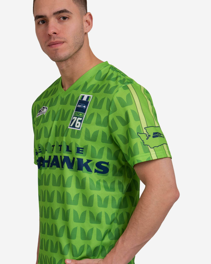 Seattle Seahawks Short Sleeve Soccer Style Jersey FOCO - FOCO.com