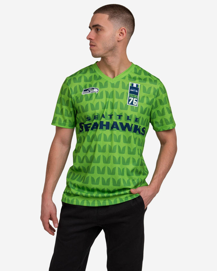 Seattle Seahawks Short Sleeve Soccer Style Jersey FOCO S - FOCO.com