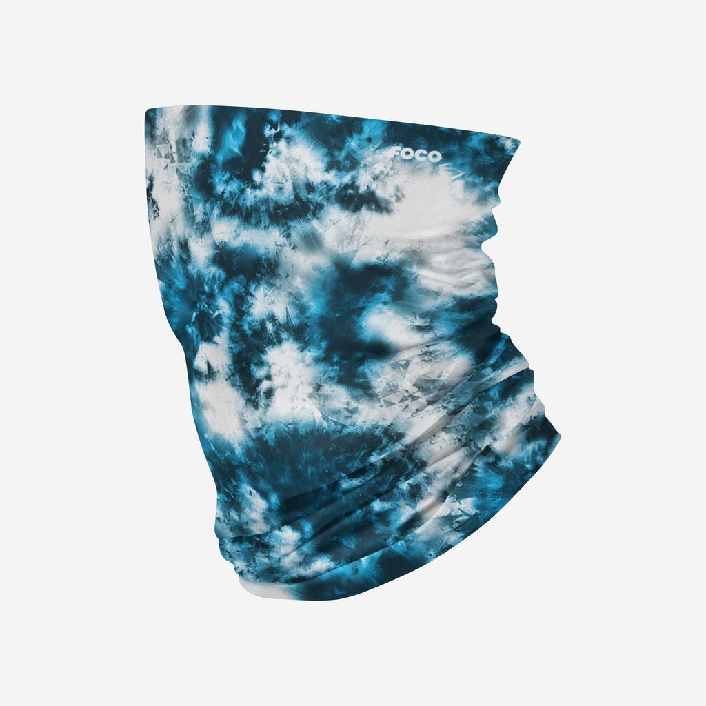 Baby Blue & White Tie-Dye Gaiter Scarf FOCO - FOCO.com