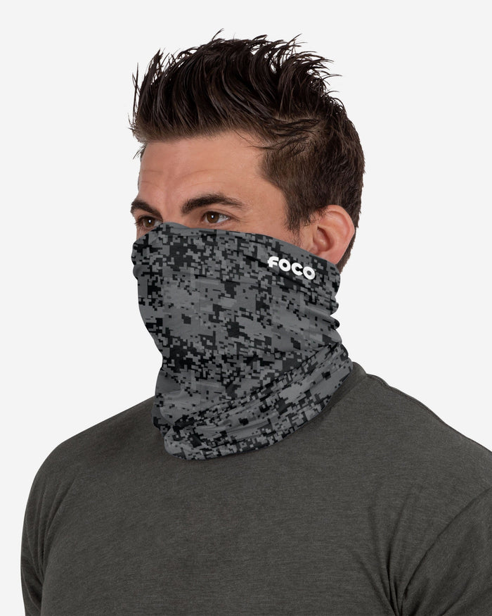 Black Digital Camo Polyfleece Gaiter Scarf FOCO - FOCO.com