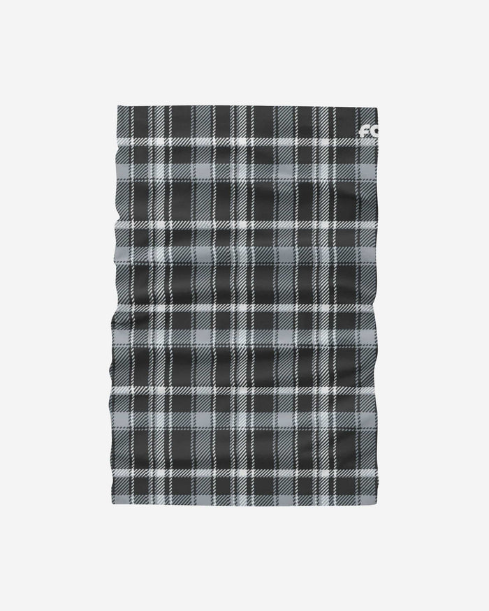 Black Plaid Brushed Polyester Gaiter Scarf FOCO - FOCO.com