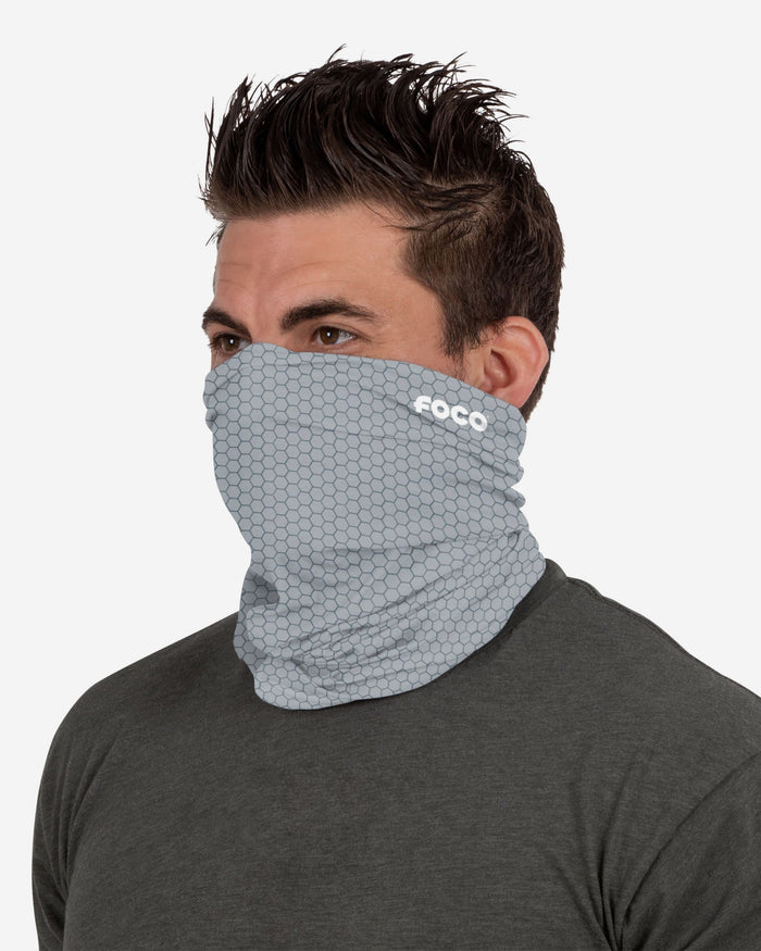 Grey Carbon Fiber Polyfleece Gaiter Scarf FOCO - FOCO.com