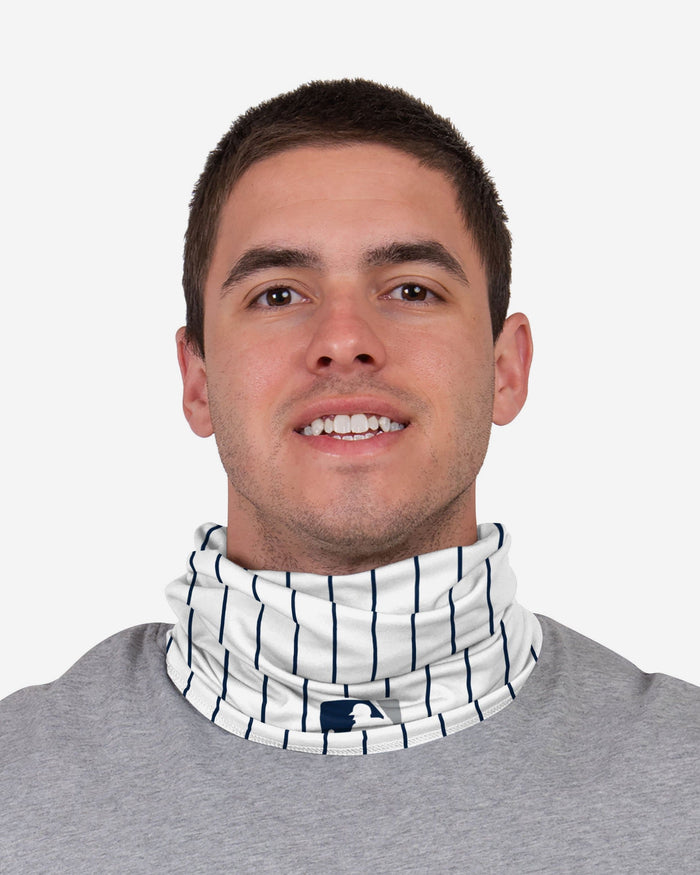 Aaron Judge New York Yankees On-Field Gameday Pinstripe Stitched Gaiter Scarf FOCO - FOCO.com