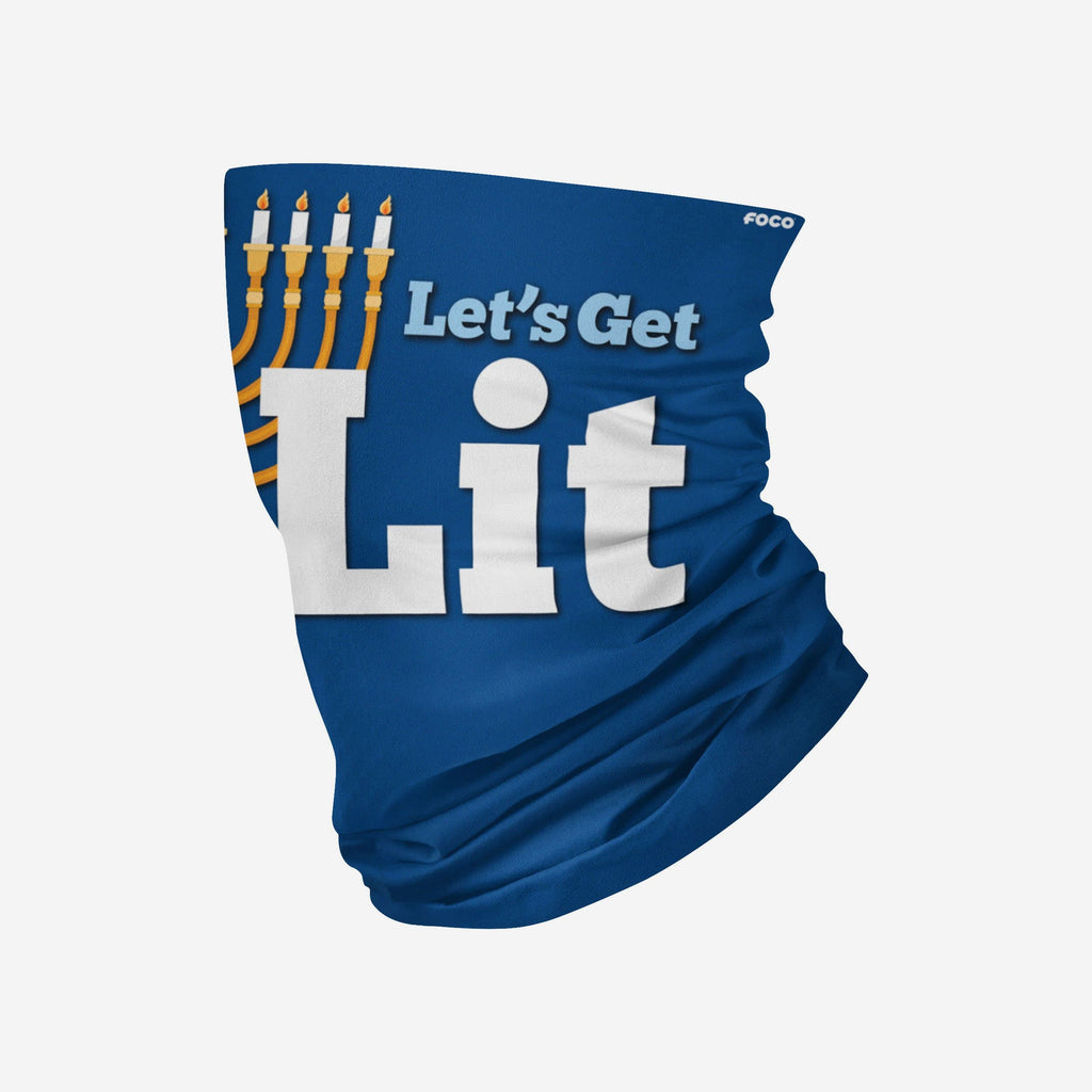 Lets Get Lit Hanukkah Gaiter Scarf FOCO - FOCO.com