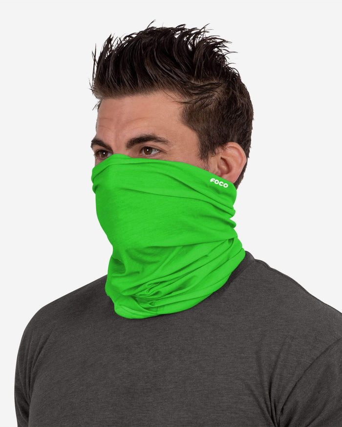 Solid Lime Green Gaiter Scarf FOCO - FOCO.com