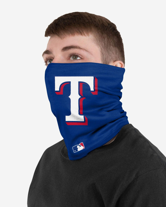 Texas Rangers On-Field Dark Blue UV Gaiter Scarf FOCO - FOCO.com