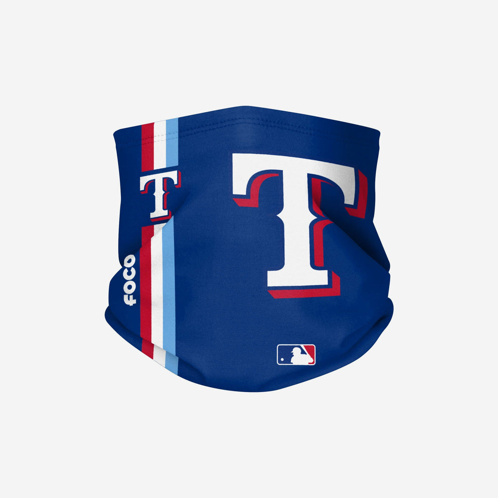 Texas Rangers On-Field Dark Blue UV Gaiter Scarf FOCO - FOCO.com