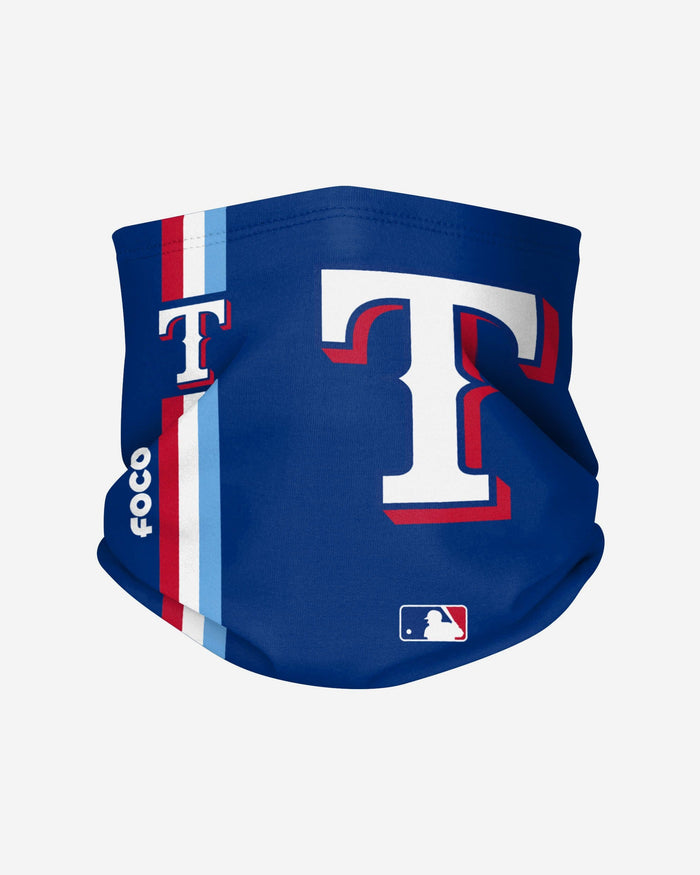 Texas Rangers On-Field Dark Blue UV Gaiter Scarf FOCO - FOCO.com