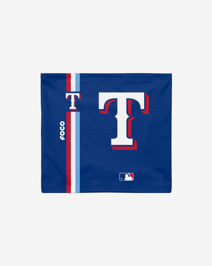 Texas Rangers On-Field Dark Blue UV Gaiter Scarf FOCO - FOCO.com