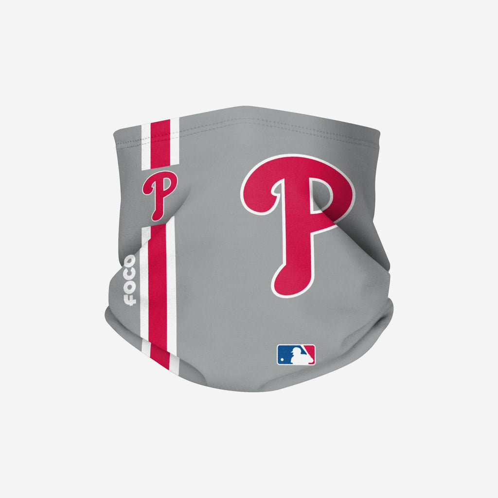 Philadelphia Phillies On-Field Gray UV Gaiter Scarf FOCO - FOCO.com