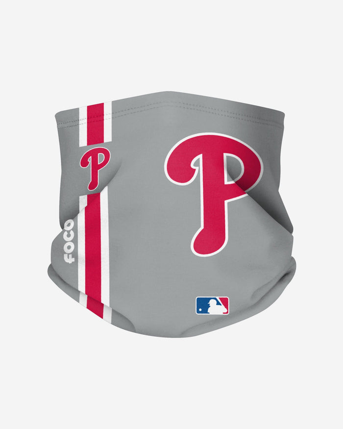 Philadelphia Phillies On-Field Gray UV Gaiter Scarf FOCO - FOCO.com