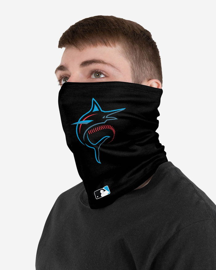 Miami Marlins On-Field Black UV Gaiter Scarf FOCO - FOCO.com