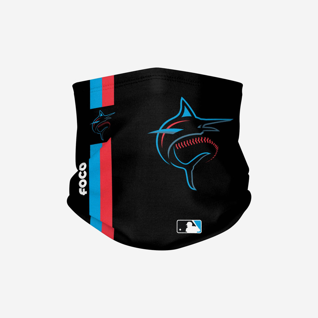 Miami Marlins On-Field Black UV Gaiter Scarf FOCO - FOCO.com