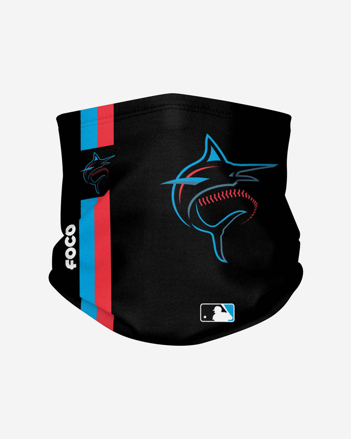 Miami Marlins On-Field Black UV Gaiter Scarf FOCO - FOCO.com