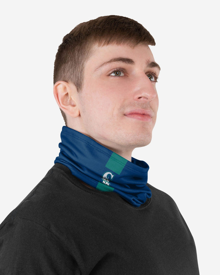 Seattle Mariners On-Field Navy & Teal UV Gaiter Scarf FOCO - FOCO.com