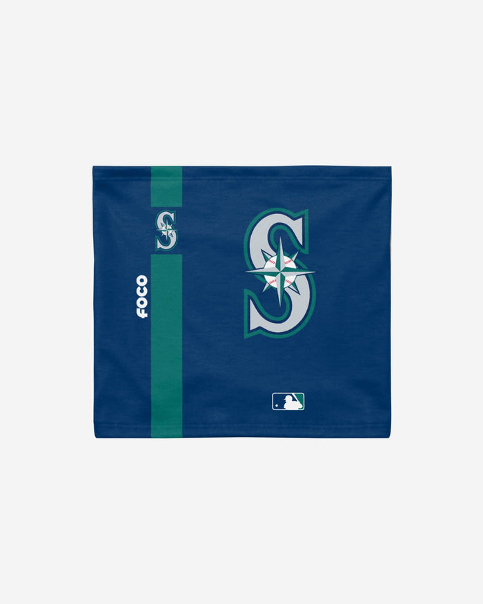 Seattle Mariners On-Field Navy & Teal UV Gaiter Scarf FOCO - FOCO.com