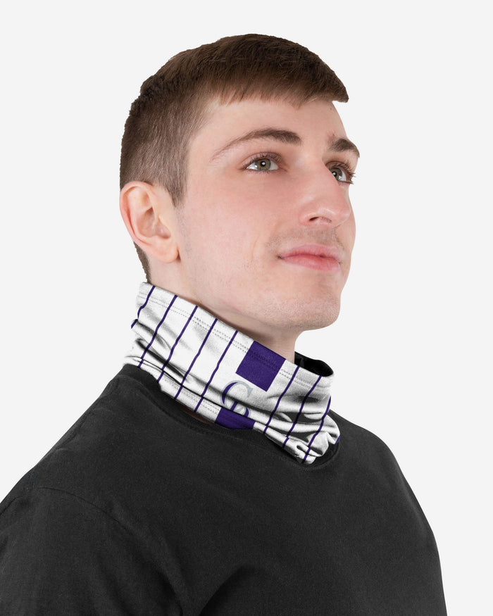 Colorado Rockies On-Field Pinstripe UV Gaiter Scarf FOCO - FOCO.com