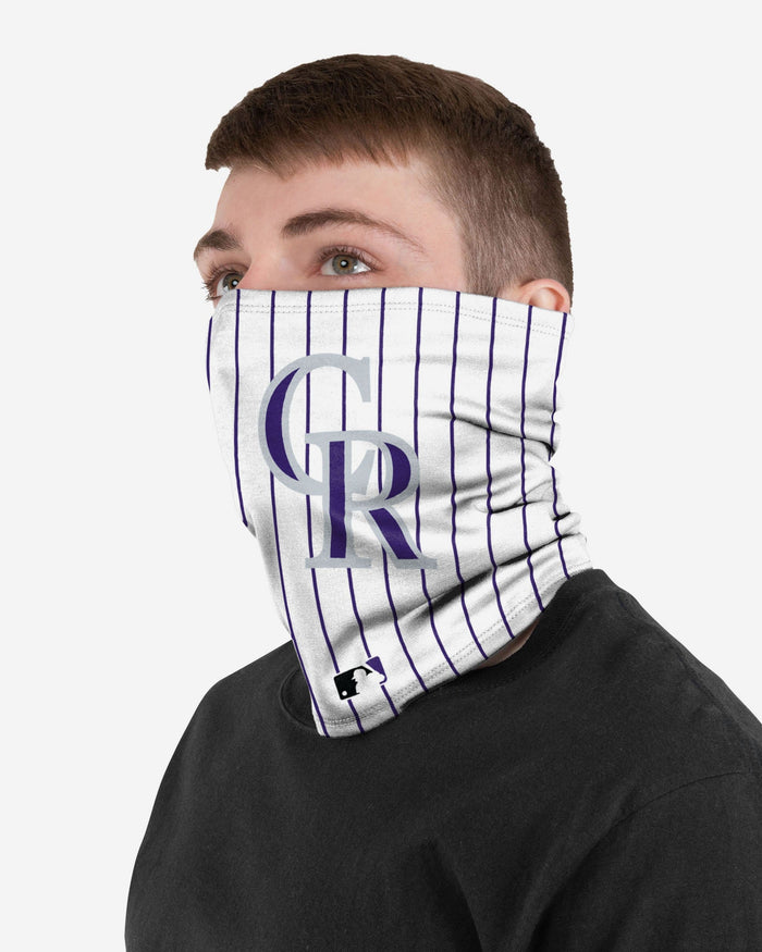 Colorado Rockies On-Field Pinstripe UV Gaiter Scarf FOCO - FOCO.com