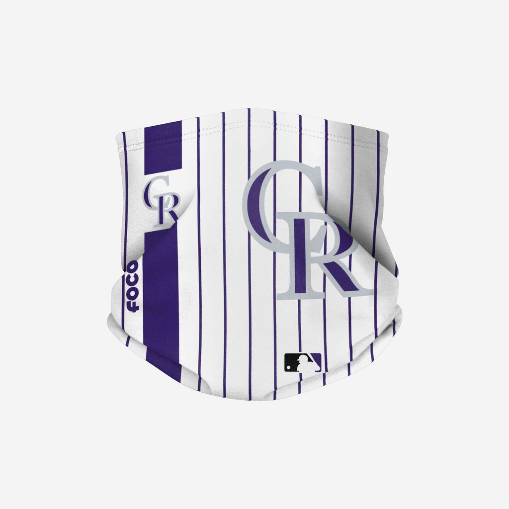 Colorado Rockies On-Field Pinstripe UV Gaiter Scarf FOCO - FOCO.com