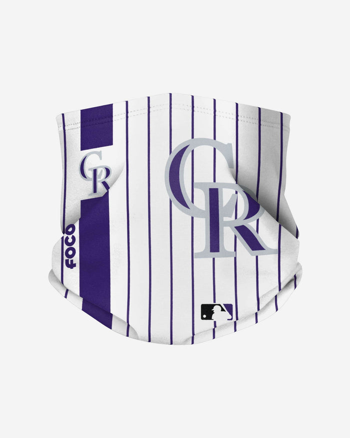 Colorado Rockies On-Field Pinstripe UV Gaiter Scarf FOCO - FOCO.com