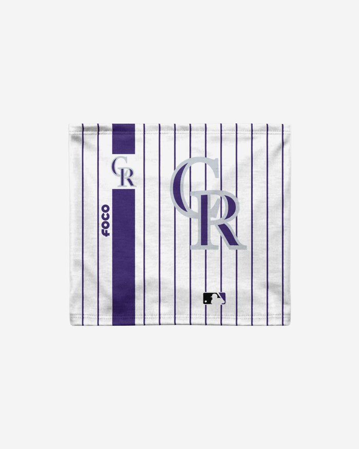 Colorado Rockies On-Field Pinstripe UV Gaiter Scarf FOCO - FOCO.com