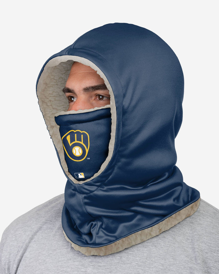 Milwaukee Brewers On-Field Navy Hooded Gaiter Scarf FOCO - FOCO.com