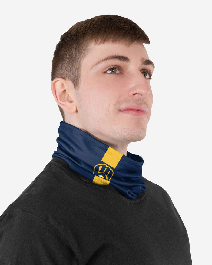 Christian Yelich Milwaukee Brewers On-Field Navy UV Gaiter Scarf FOCO - FOCO.com