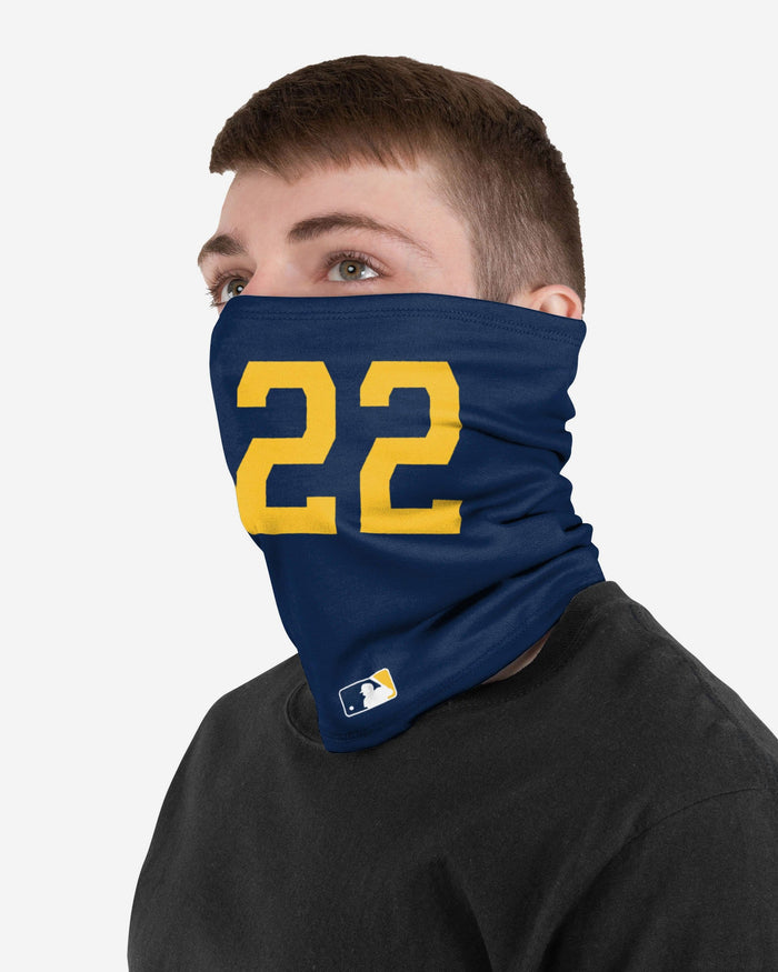 Christian Yelich Milwaukee Brewers On-Field Navy UV Gaiter Scarf FOCO - FOCO.com