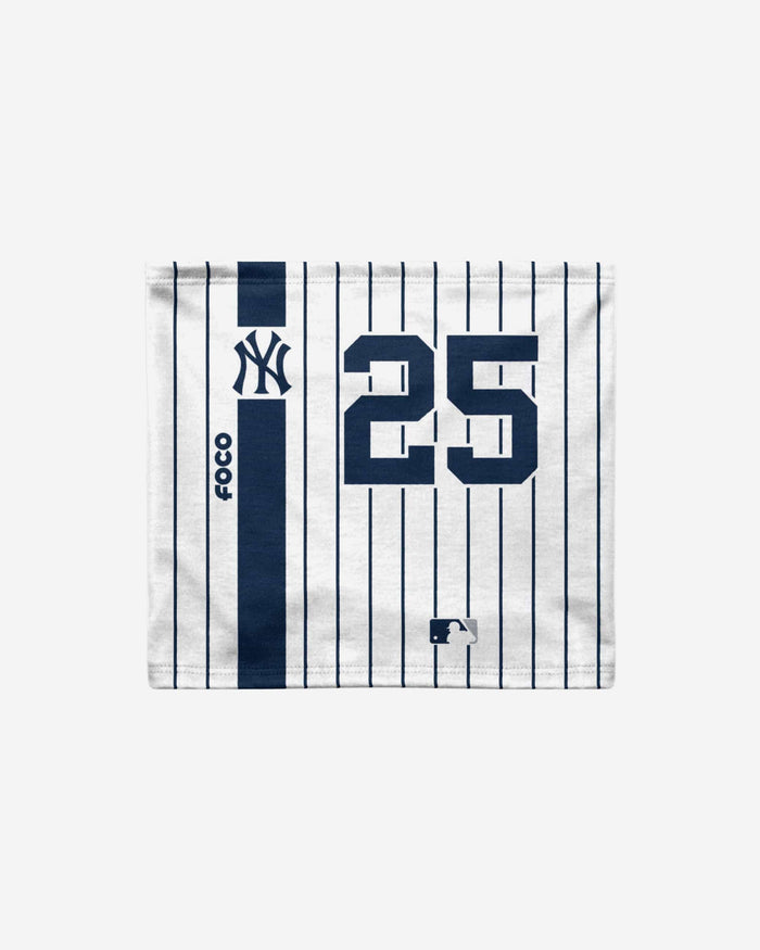 Gleyber Torres New York Yankees On-Field Pinstripe UV Gaiter Scarf FOCO - FOCO.com