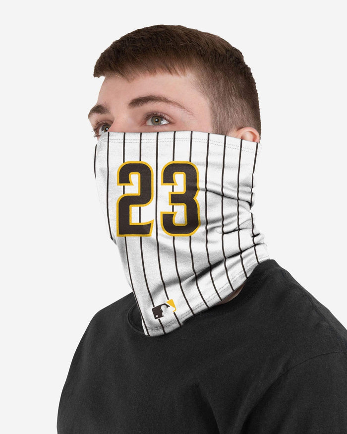 Fernando Tatis Jr San Diego Padres On-Field Pinstripe UV Gaiter Scarf FOCO - FOCO.com