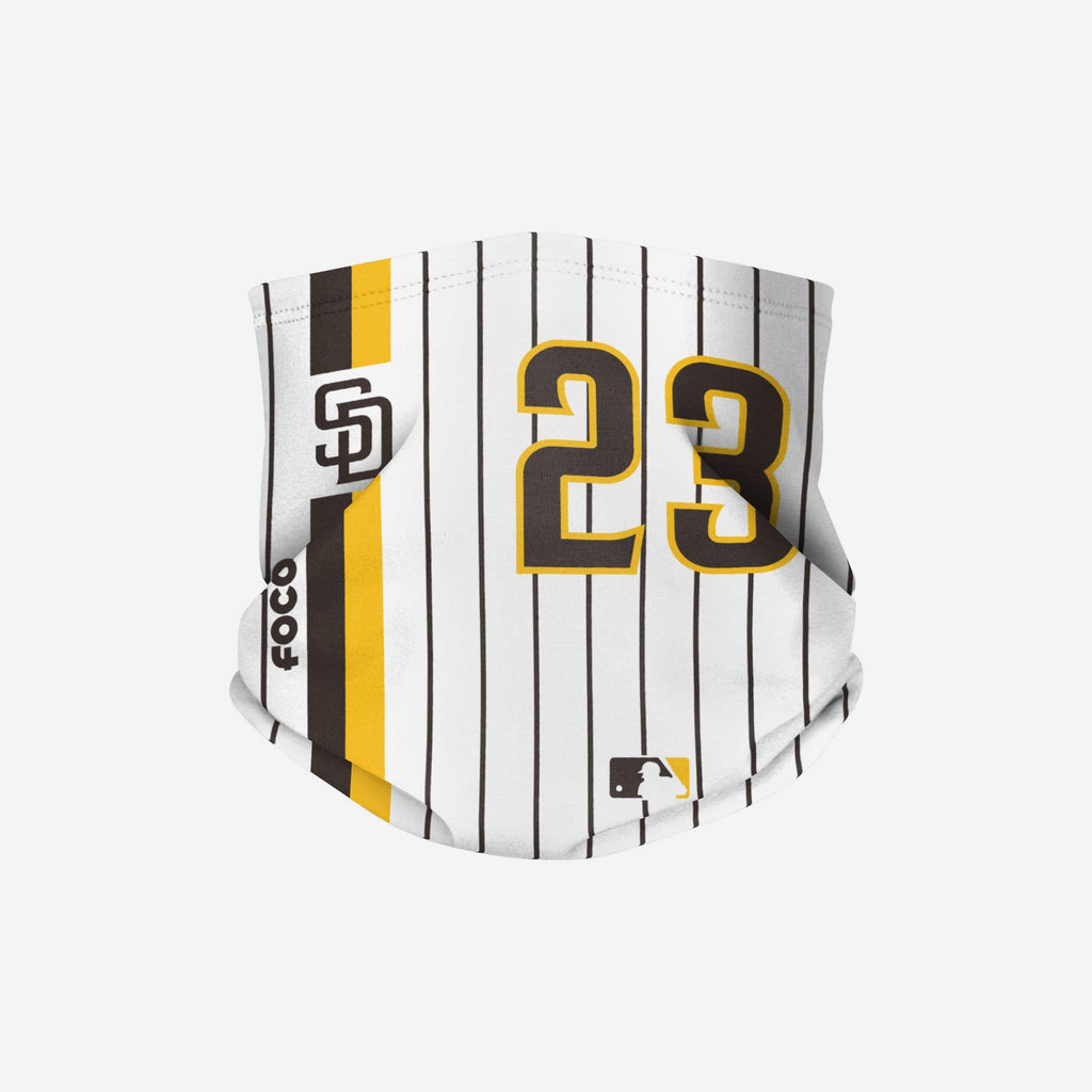 Fernando Tatis Jr San Diego Padres On-Field Pinstripe UV Gaiter Scarf FOCO - FOCO.com