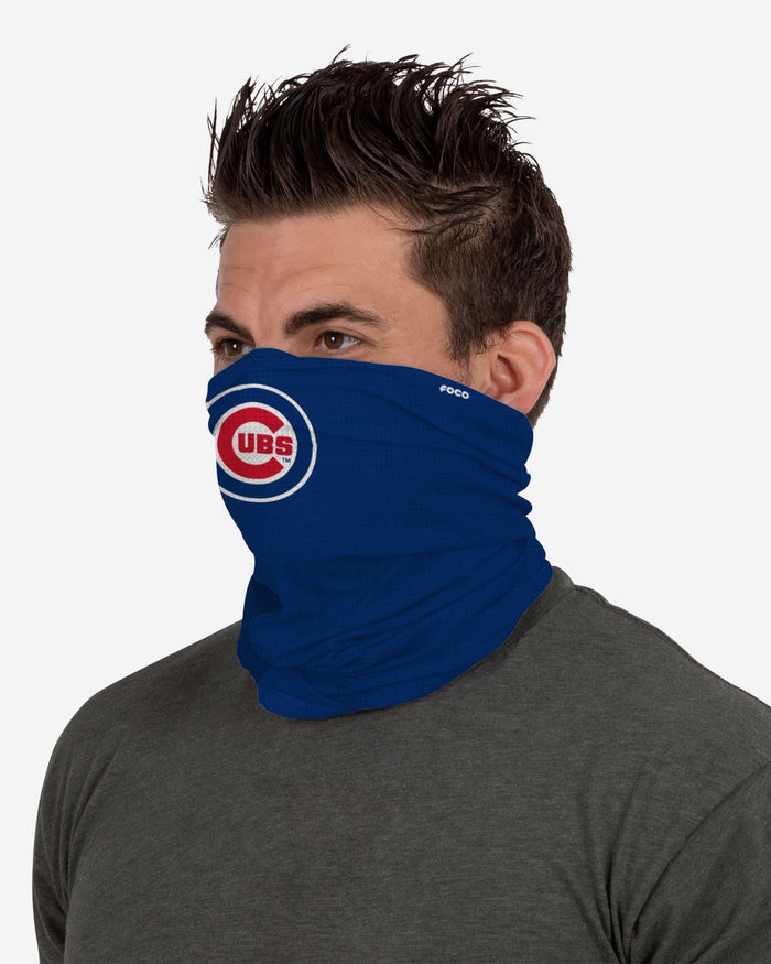 Chicago Cubs Big Logo Waffle Gaiter Scarf FOCO - FOCO.com