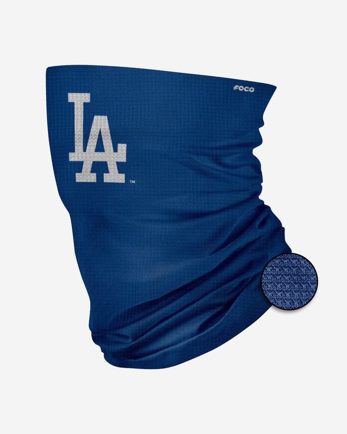 Los Angeles Dodgers Big Logo Waffle Gaiter Scarf FOCO - FOCO.com