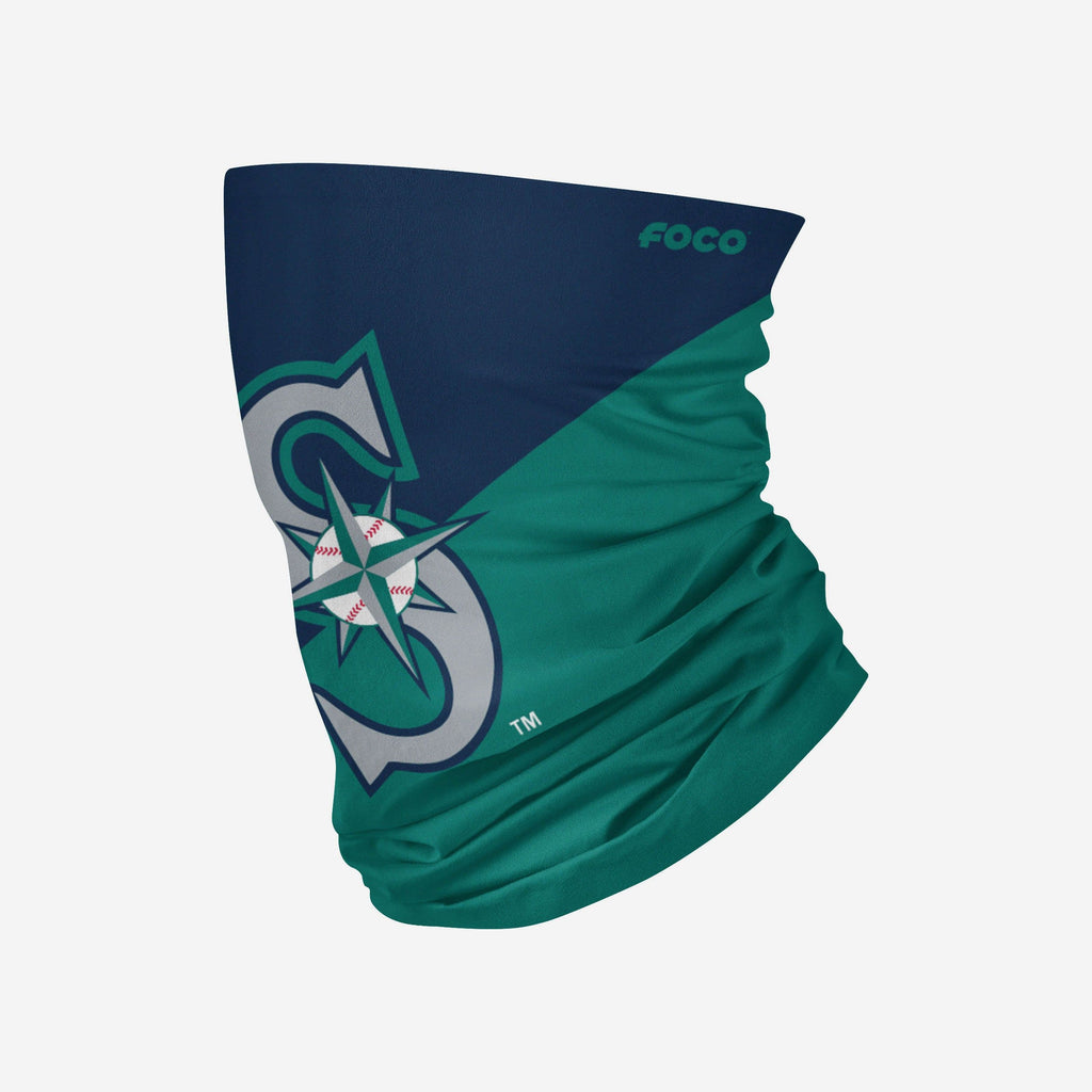 Seattle Mariners Big Logo Gaiter Scarf FOCO Adult - FOCO.com