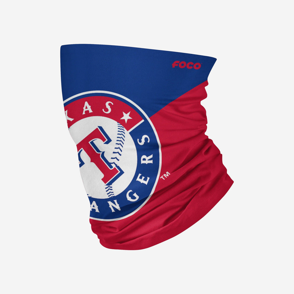 Texas Rangers Big Logo Gaiter Scarf FOCO Adult - FOCO.com