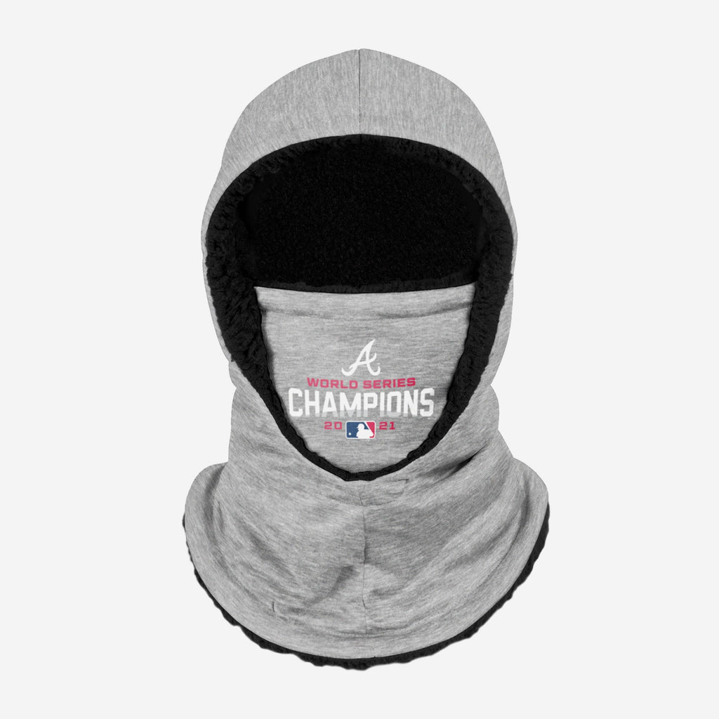 Atlanta Braves 2021 World Series Champions Grey Hooded Gaiter Scarf FOCO - FOCO.com