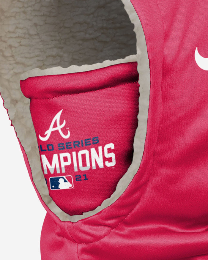 Atlanta Braves 2021 World Series Champions Red Hooded Gaiter Scarf FOCO - FOCO.com