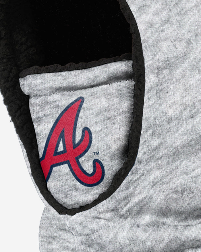 Atlanta Braves Heather Grey Big Logo Hooded Gaiter FOCO - FOCO.com